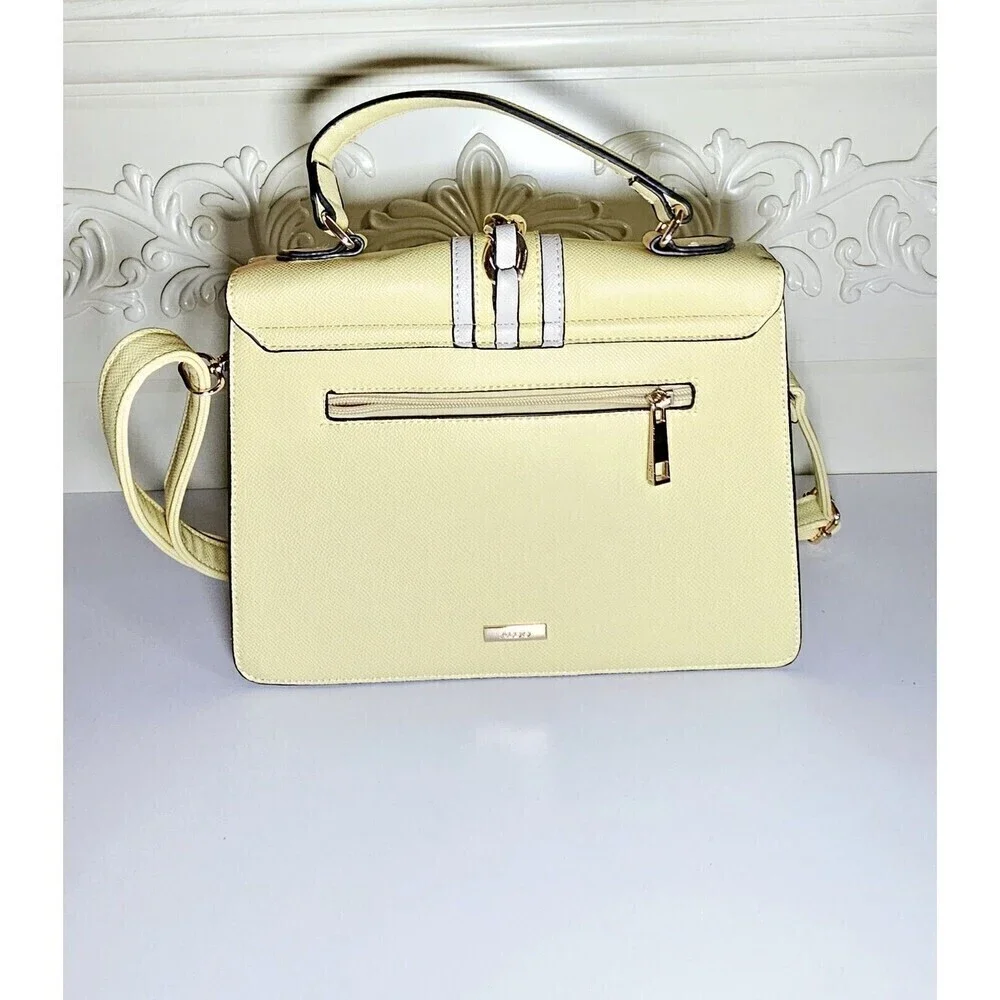 ALDO AnnieBrook Flap Satchel Cross Body Purse with Gold Chain Trim